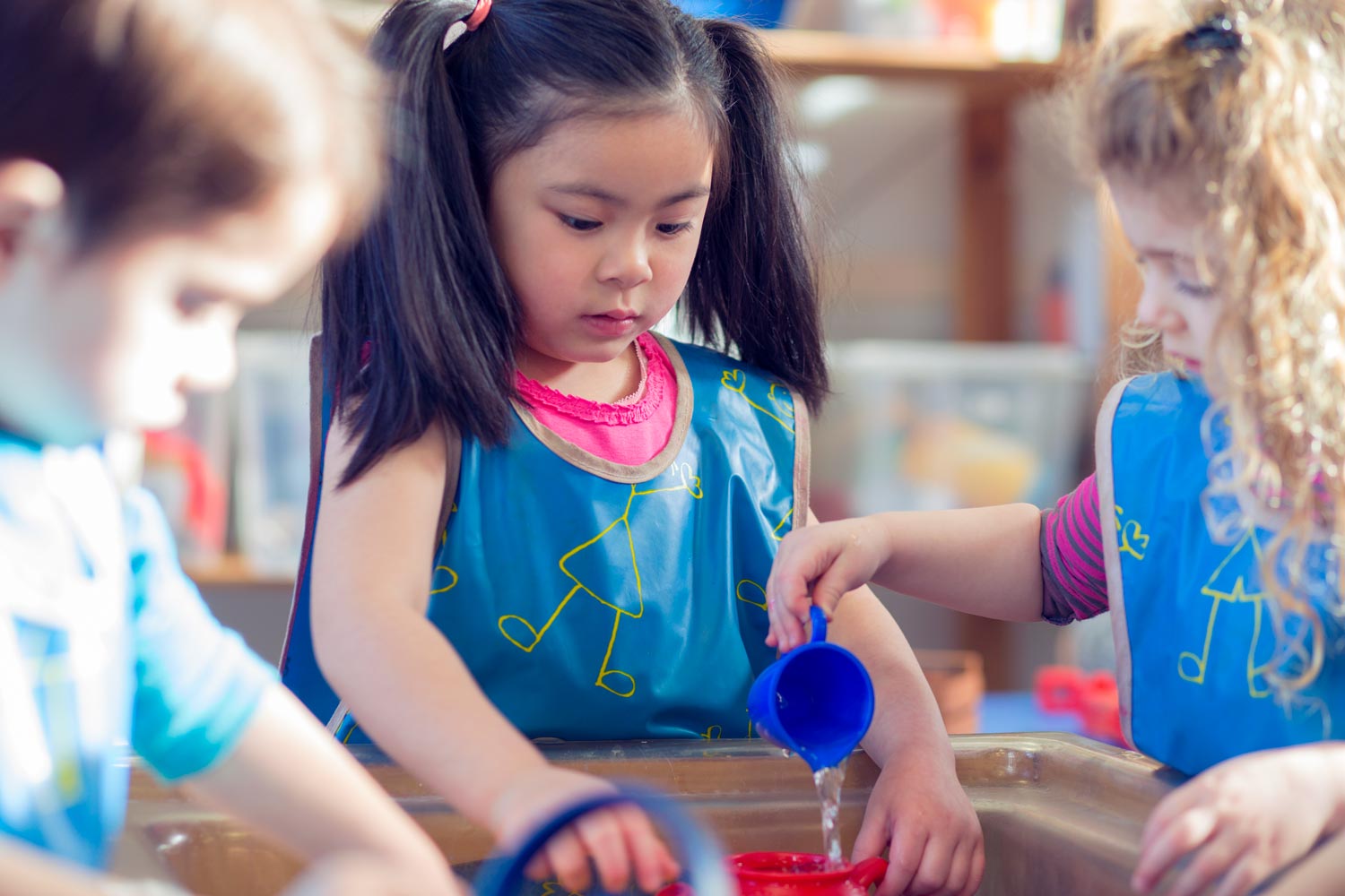 Preschool kids playing