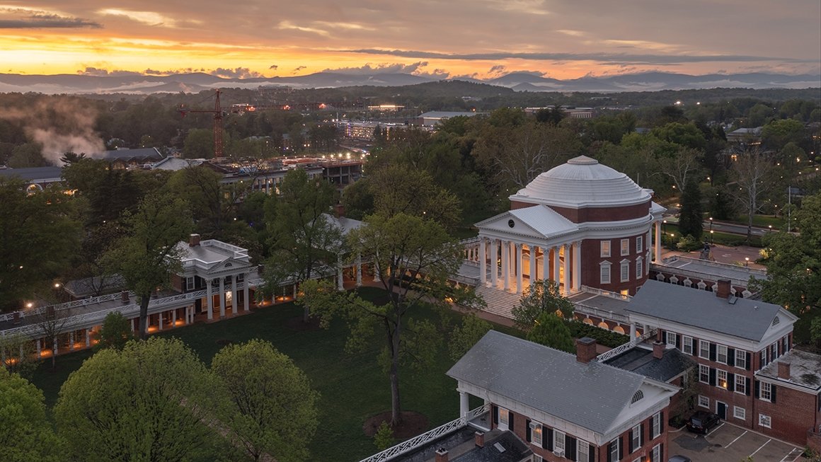 UVA Grounds at dusk