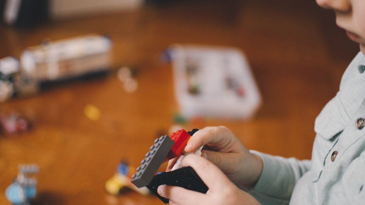 Child playing with toy