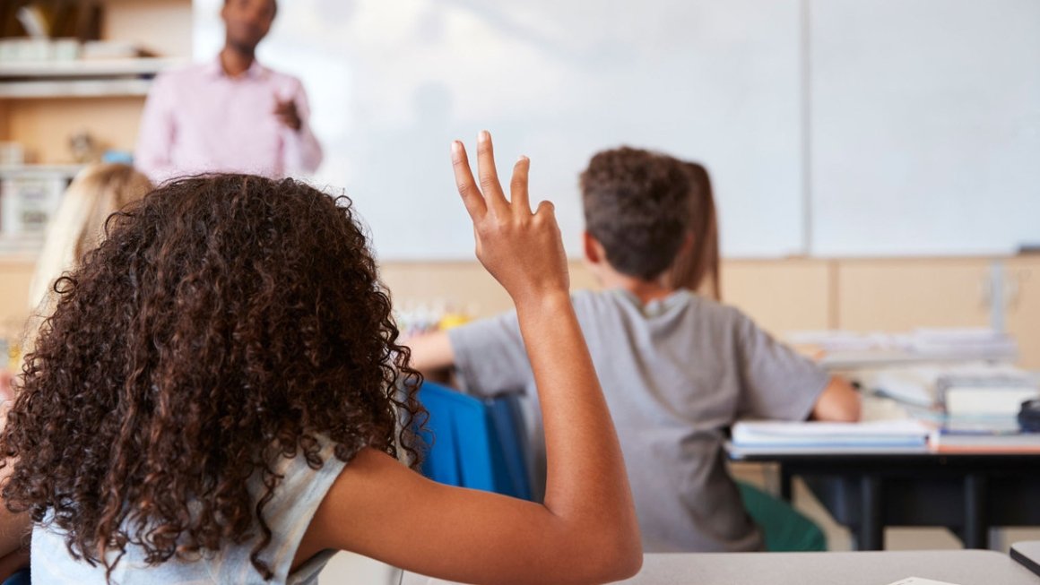 Young student in classroom