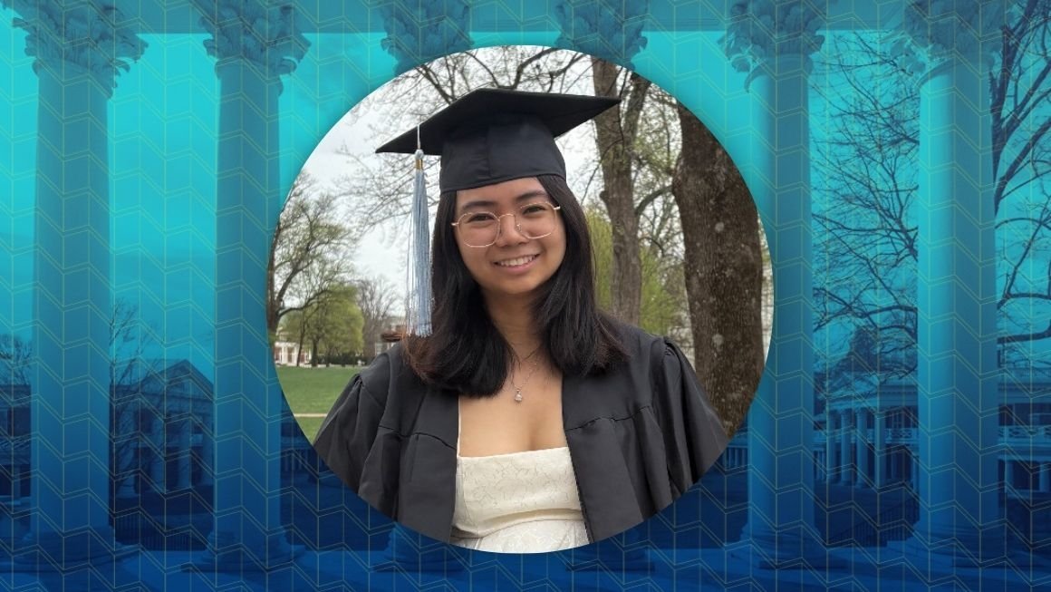 Marian Herboso headshot wearing graduation cap and gown