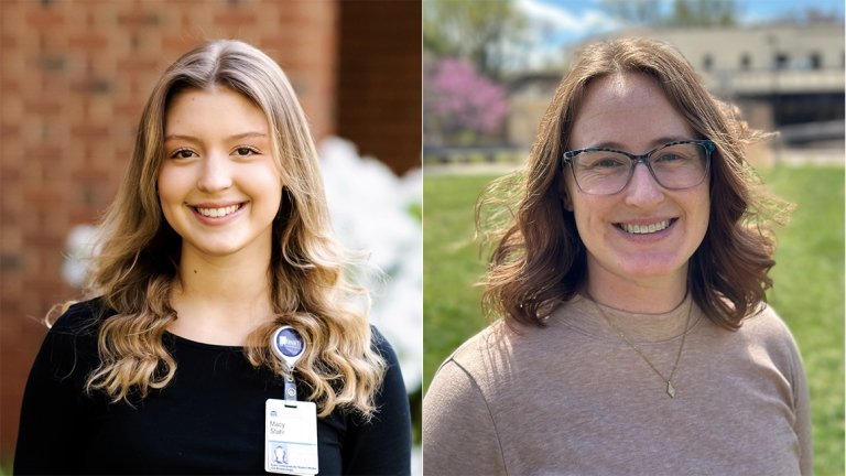 Macy Stahl's headshot next to Casey Derella's headshot