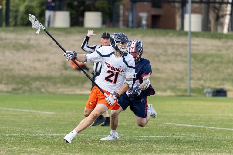 Tommy McNeal playing lacrosse.