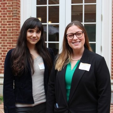 Analia Marzoratti stands next to Anna Yonas