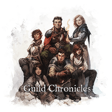 An illustration of six people together with the words Guild Chronicles across the bottom