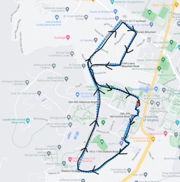 Run With Jim Route Map